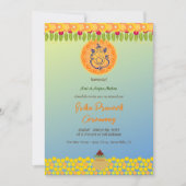 ヒンドゥーの新築祝い グリハプラヴェーシャ チャクラ ガネーシャ 招待状 (正面)