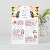 ヒンドゥーの結婚の儀式ピーコックジャイプール宮殿 招待状 (スタンド正面)