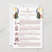 ヒンドゥーの結婚の儀式ピーコックジャイプール宮殿 招待状 (正面)