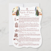 ヒンドゥーの結婚の儀式ピーコックジャイプール宮殿 招待状 (正面)