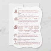 ヒンドゥーの結婚の儀式ピーコックジャイプール宮殿 招待状 (裏面)