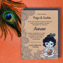 ヒンドゥー南華蘭ベビー命名式招待状