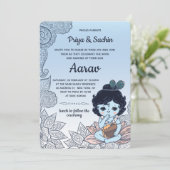 ヒンドゥー南華蘭ベビー命名式招待状 招待状 (スタンド正面)