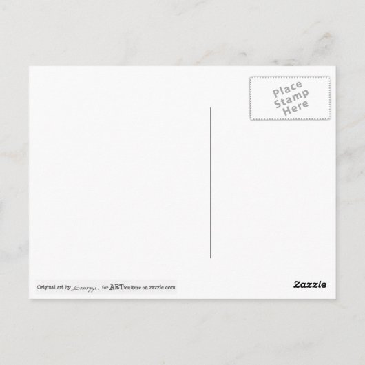 ヒンドゥー教のオリジナル芸術を用いたハガキ ポストカード (裏面)