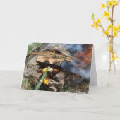 ヒンドゥー教の公衆火葬式 カード (黄色い花)