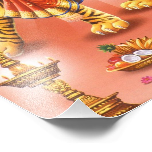 ヒンドゥー教の女神ドゥルガインディアン宗教ヒンドゥー教 フォトプリント            (角)