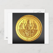 ヒンドゥー教の女神ラクシュミ ポストカード (正面/裏面)