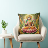 ヒンドゥー教の女神ラクシュミ/ローマデザイン付きLaxmi枕 クッション (椅子)
