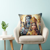 ヒンドゥー教の神と女神シヴァとパルバティ枕 クッション (椅子)