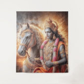 ヒンドゥー教の神と馬 – タペストリー (正面)