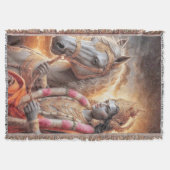 ヒンドゥー教の神と馬 – 毛布 (正面)