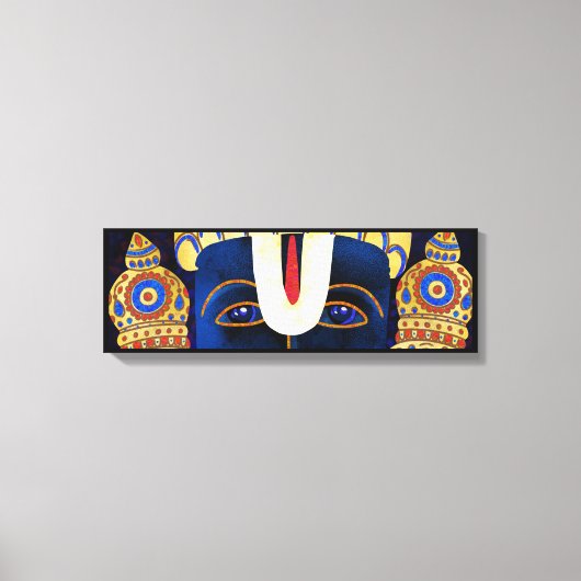 ヒンドゥー教の神の主ヴィシュヌ・ティルパティ絵画ペルマル キャンバスプリント (正面)
