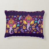 ヒンドゥー教の神ガネーシャとインディアンのシンボル アクセントクッション (裏面)