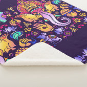 ヒンドゥー教の神ガネーシャとインディアンのシンボル シェルパブランケット (3/4)