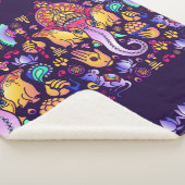 ヒンドゥー教の神ガネーシャとインディアンのシンボル シェルパブランケット (3/4)