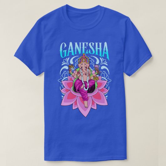 ヒンドゥー教の神ガネーシャ Tシャツ (デザイン正面)