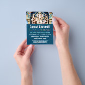 ヒンドゥー教の神ガネーシュ、ヒンドゥー教のイベント広告の神 チラシ (手)