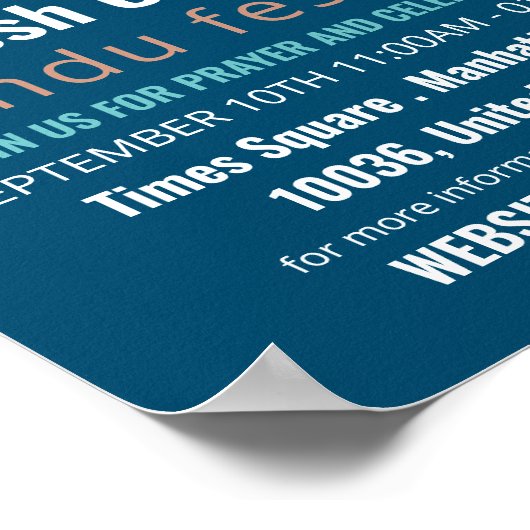 ヒンドゥー教の神ガネーシュ、ヒンドゥー教のイベント広告の神 ポスター (角)