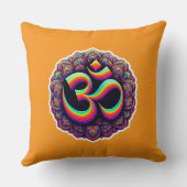 ヒンドゥー教の神クリシュナの枕とオムのデザイン クッション (裏面)