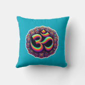 ヒンドゥー教の神クリシュナの枕とオムのデザイン クッション (裏面)