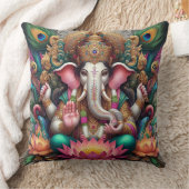 ヒンドゥー教の神ゲネシュ卿/ゲネシャ枕 クッション (ブランケット)