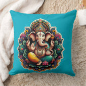 ヒンドゥー教の神ゲネシュ卿/ゲネシャ枕 クッション (ブランケット)