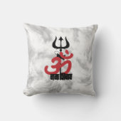 ヒンドゥー教の神シヴァ・オム・ナマ・シヴァイとトライデント・オム クッション (正面)