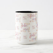 ヒンドゥー教の神聖なシンボルスワスティカ ツートーンマグカップ (中央)