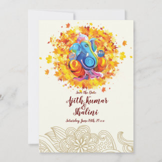 ヒンドゥー教の結婚式招待状カード