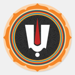 ヒンドゥー教ティラック徴候 – ヒンドゥー教の神ロータスのシンボル ラウンドシール