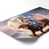 ヒンドゥー教威厳のあるの母の女神シャイルのシーン ポスター (角)