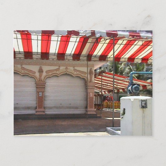 ヒンドゥー教寺院、中庭の中 ポストカード (正面)