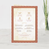 ヒンドゥー教式プログラムインディアン結婚式 プログラム (裏面)