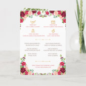 ヒンドゥー教式プログラム&インディアン結婚式 プログラム (裏面)