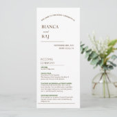 ヒンドゥー教式結婚式 プログラム (スタンド正面)