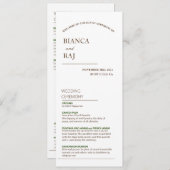 ヒンドゥー教式結婚式 プログラム (正面/裏面)