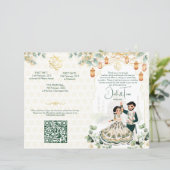 ヒンドゥー教結婚の儀式プログラム緑の金ゴールド (スタンド正面)