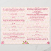 ヒンドゥー教結婚の儀式プログラムpink lotus (裏面)