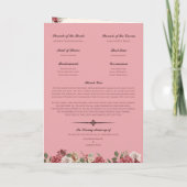 ヒンドゥー結婚教のセレモニー・ガイド（ピンク・レッド） プログラム (裏面)