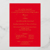 ヒンドゥー金ゴールド結婚マンダラ 箔招待状 (裏面)