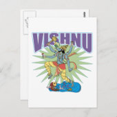 ヒンドゥー・ヴィシュヌ・ボアール ポストカード (正面/裏面)