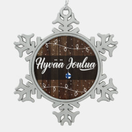 ヒヴァジュルアフィンランドのメリークリスマス素朴スタイル スノーフレークピューターオーナメント