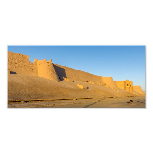 ヒヴァ市壁 - ウズベキスタン フォトプリント            (正面)