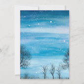 ヒーまたはシー スノーフレーク ウィンター ワンダーランド ベイビー シャワー 招待状 (裏面)