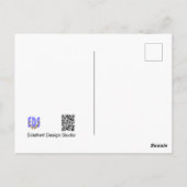 ヒースと白い黄色の花DIYはがき ポストカード (裏面)