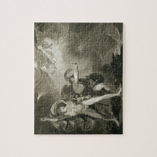 ヒースのマクベス、Banquoおよび3人の魔法使い ジグソーパズル (縦)