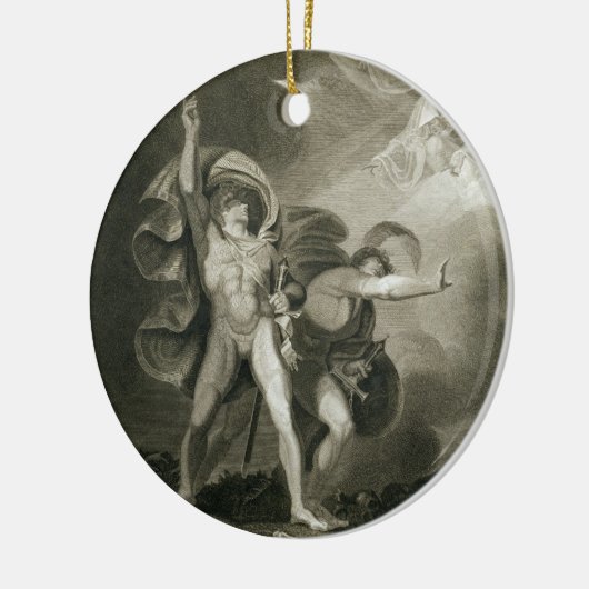 ヒースのマクベス、Banquoおよび3人の魔法使い セラミックオーナメント (左)