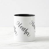 ヒースの一流の白黒マグ マグカップ (中央)