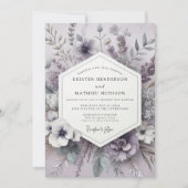 ヒースの静かな草原の結婚式 招待状 (正面)