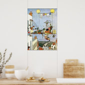 ヒースロビンソンイラストレーションホーム心地よいWヒース ポスター (キッチン)